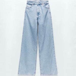 Zara’s famous high rise wide leg jeans